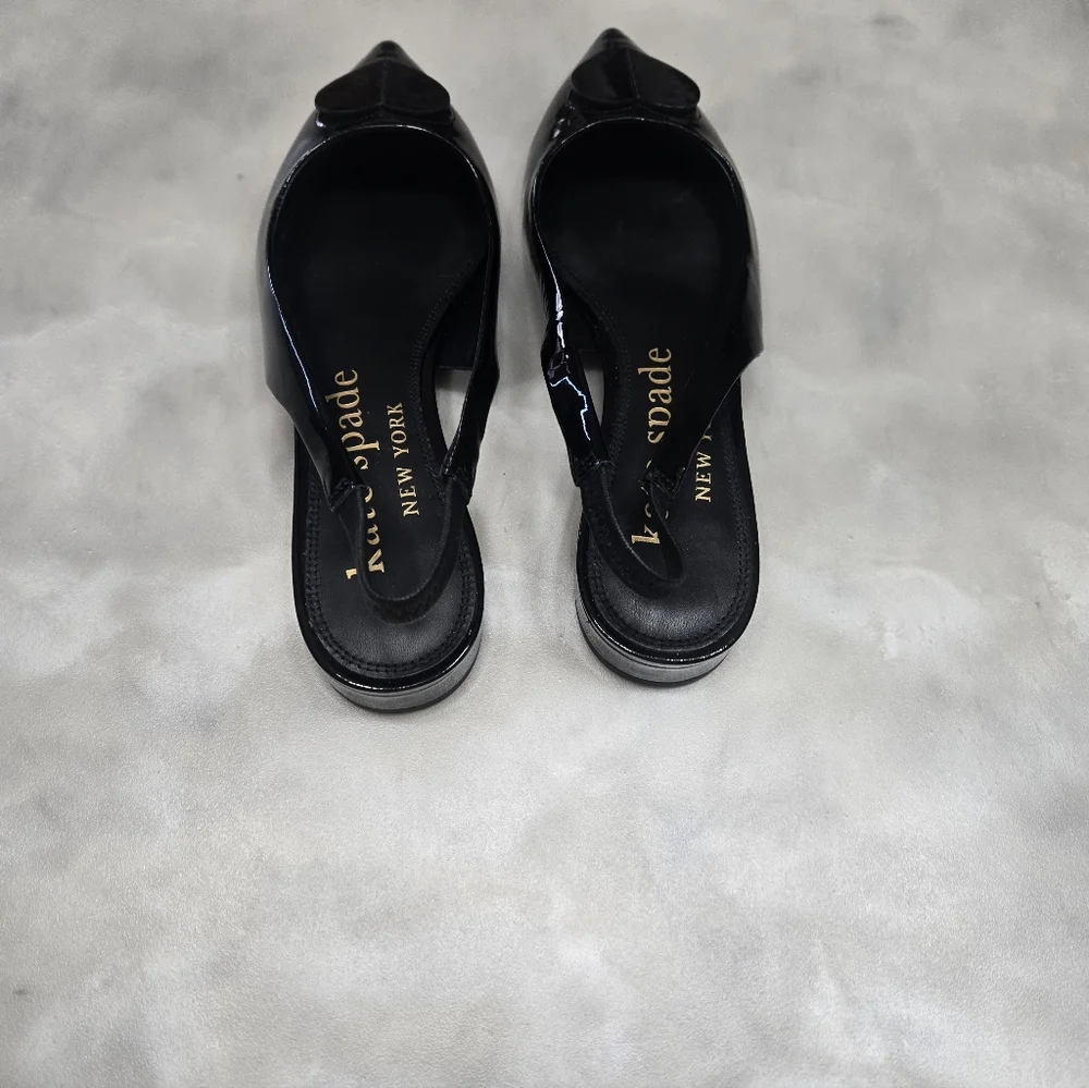 Kate Spade NY Lover Slingback Flat Black Patent Leather 1